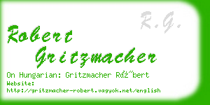 robert gritzmacher business card